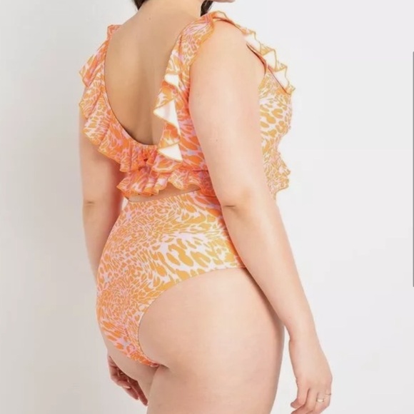 Eloquii Sweetheart Neckline One Piece Swimsuit with Cutout Size 18 - Picture 2 of 5